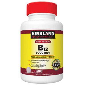 Version 1.0.0 Kirkland B-12 rápida disolución 5000 mcg botella con tabletas