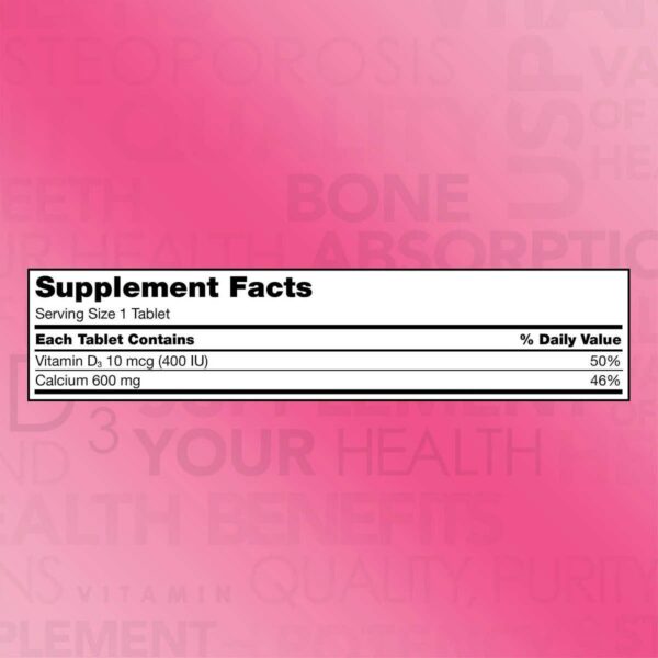 Etiqueta Kirkland Calcium 600 mg