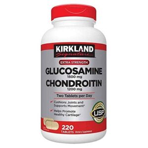 KIRKLAND Signature Glucosamina 1500 mg y Condroitina 1200 mg – etiqueta frontal