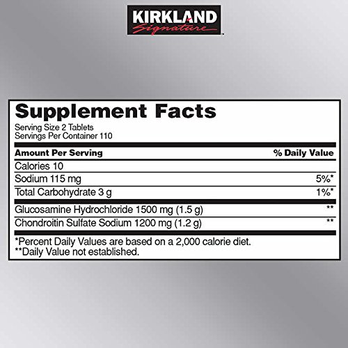 Kirkland glucosamina condroitina etiqueta