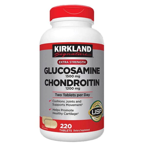 KIRKLAND Glucosamina y Condroitina frente de etiqueta