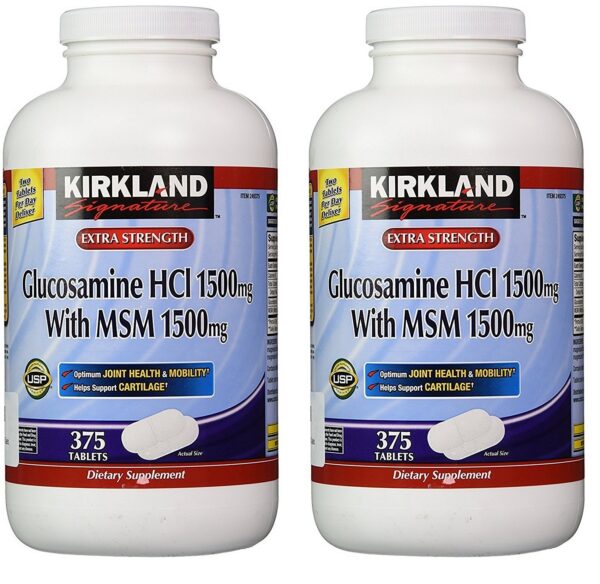 Frente de Kirkland Signature Glucosamina con MSM