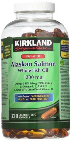 Frasco frontal de Kirkland Aceite de Salmón Salvaje