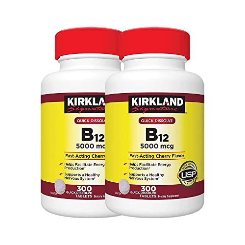 Kirkland Signature B-12 5000 mcg paquete doble 300 tabletas