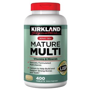 Kirkland Signature Mature Multi paquete 400 tabletas para adultos 50