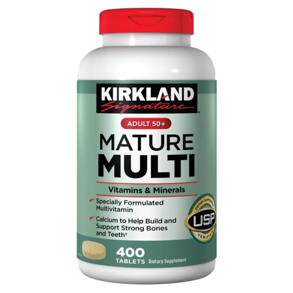 Version 1.0.0 Kirkland Signature Mature Multi paquete 400 tabletas para adultos 50