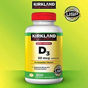 Version 1.0.0 Kirkland Signature vitamina d3 50 mcg 600 softgels frasco frontal