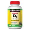 Kirkland Signature vitamina d3 extra fuerte botella 600 cápsulas