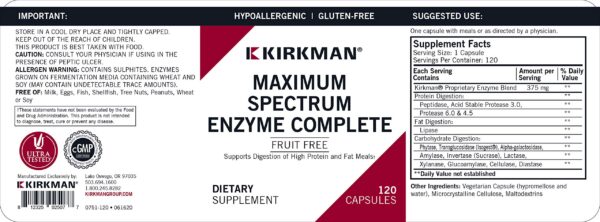 Version 1.0.0 Frasco de 120 cápsulas vegetales Kirkman