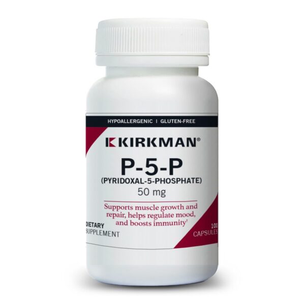 Version 1.0.0 Kirkman P-5-P 50 mg frasco y etiqueta