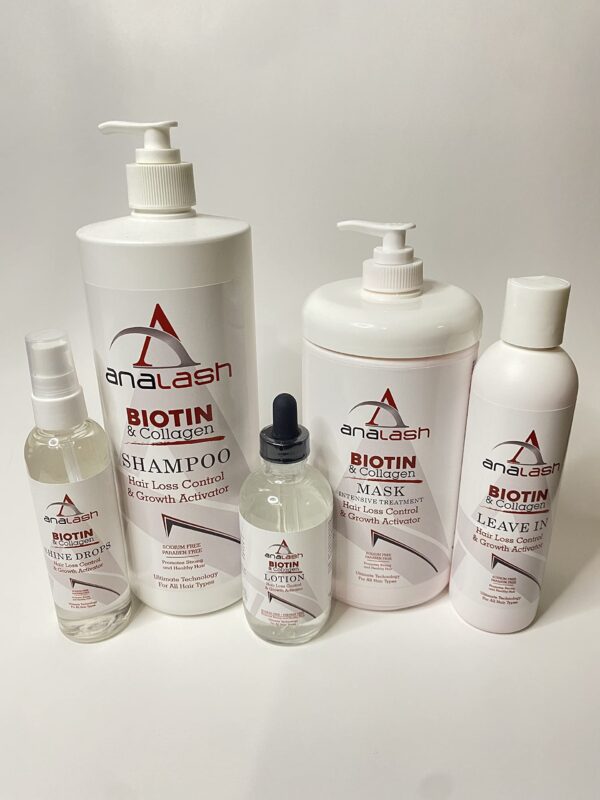 Kit Analash Biotina y Colágeno 5 pasos para cuidado capilar