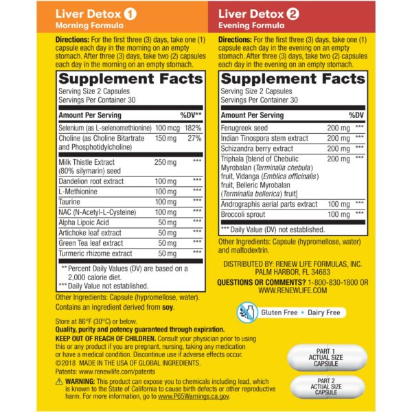 Kit detox 2 partes para limpieza hepática 30 días