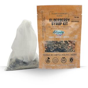 Version 1.0.0 Kit Elderwise jarabe orgánico de saúco 32oz con bolsa infusión