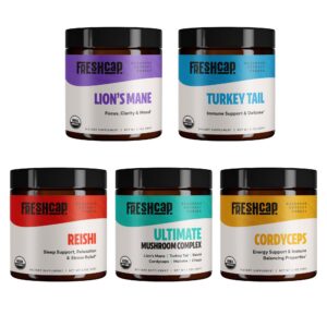 Kit de inicio de hongos FreshCap con 5 polvos diferentes