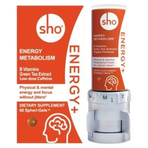 Kit SHO Energy+ para energía y enfoque vegano en caja roja