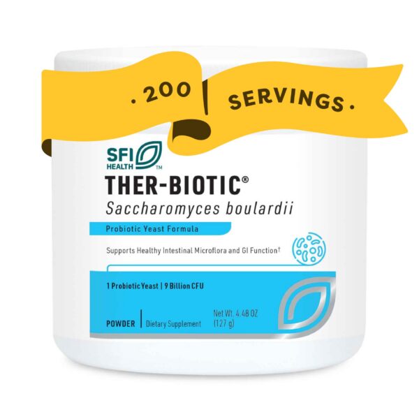 Klaire Labs polvo probiótico Saccharomyces boulardii 4.48oz