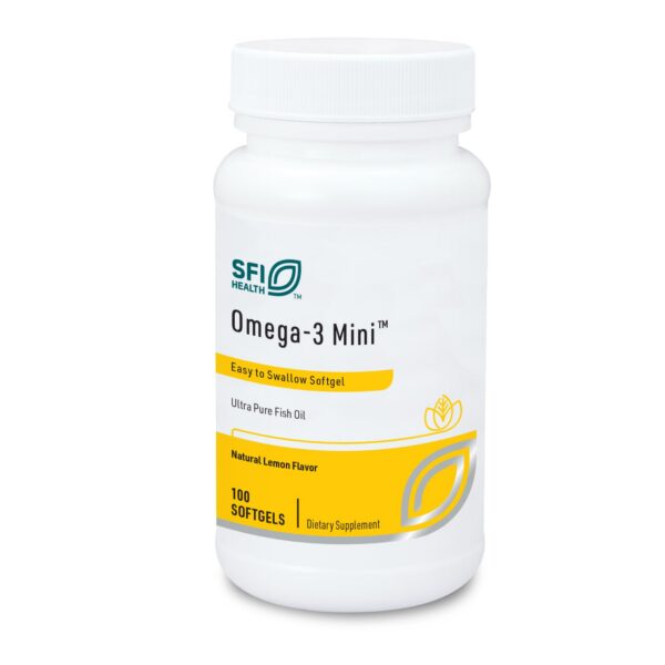 Etiqueta frontal de Omega-3 Mini Klaire Labs