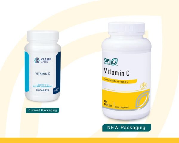 Etiqueta de Klaire Labs SFI Health Vitamin C