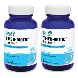 Klaire Labs Ther-Biotic Factor 1 probiótico 20 mil millones CFU cápsulas paquete doble
