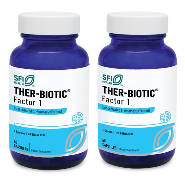 Klaire Labs Ther-Biotic Factor 1 probiótico 20 mil millones CFU cápsulas paquete doble
