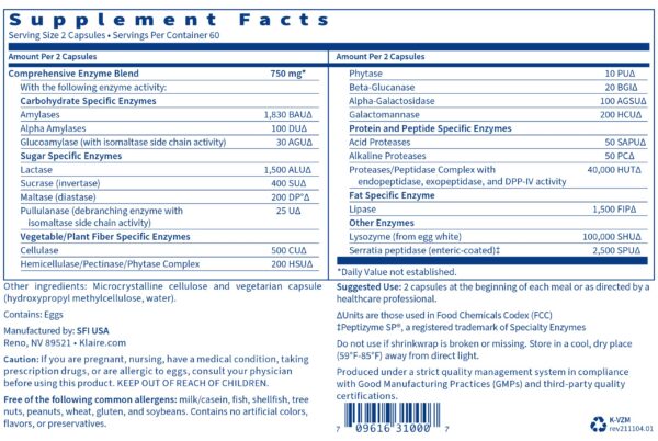 Version 1.0.0 Caja de Vital-Zymes Digestive Enzymes