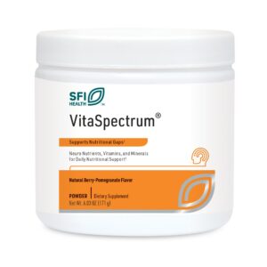 Klaire VitaSpectrum Powder infantil frasco y etiqueta