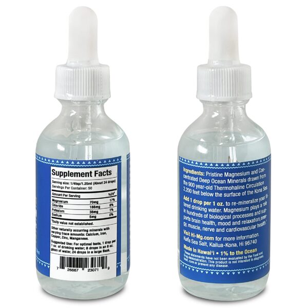 Etiqueta Kona Sea Salt con minerales traza