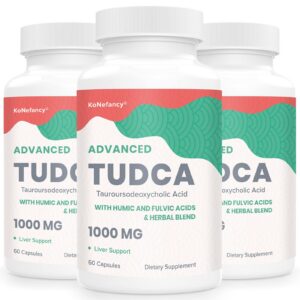 Version 1.0.0 KoNefancy TUDCA suplemento 1000mg 180 cápsulas veganas