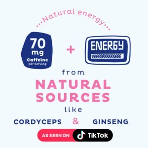 Frasco polvo KOS para energía y enfoque con vitaminas y adaptógenos