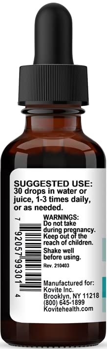 Version 1.0.0 Kovite Aller-Calm frasco con gotas para alergias naturales