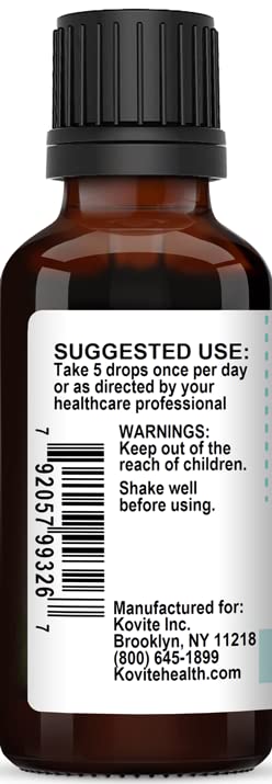 Version 1.0.0 Etiqueta Kovite D3 gotas 2000 UI