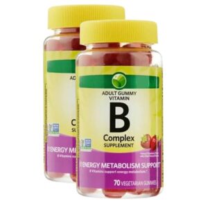 KP+ Spring Valley Complejo B gomitas sabor fresa frasco