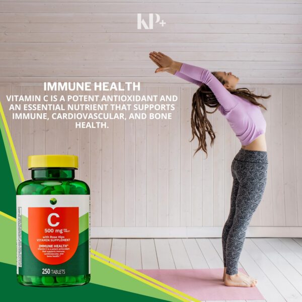 Caja KP+ Vitamina C 500 mg Rose Hips 250 Tabletas Pack 2