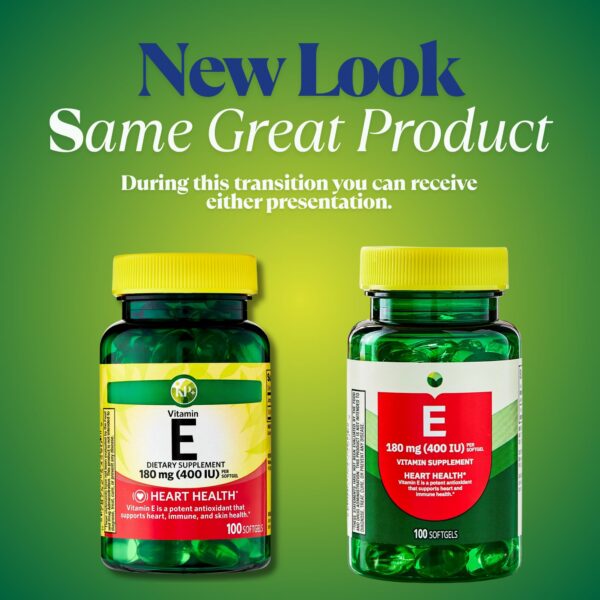 Etiqueta con 400 UI de Vitamina E