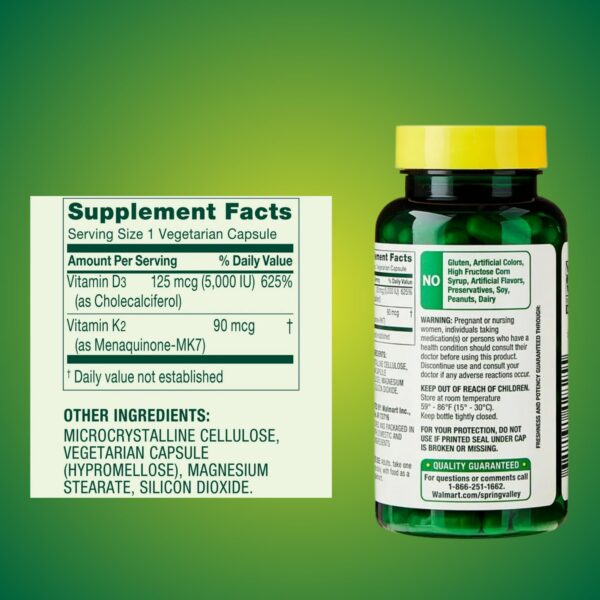 Version 1.0.0 Detalle dosis 125 mcg D3 + 90 mcg K2 MK-7