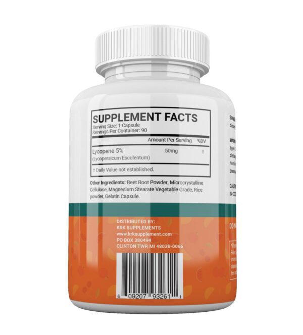 Frasco de licopeno KRK Supplements