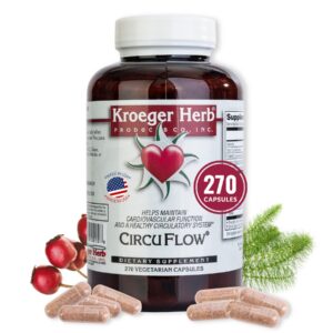 Kroeger Herb Circu Flow suplemento cardiovascular 270 cápsulas