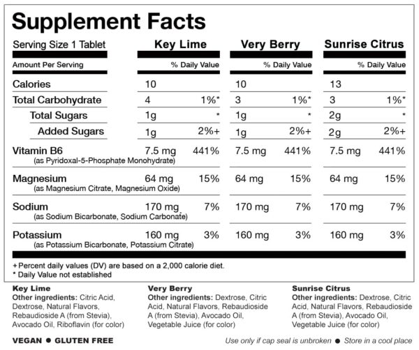 KSPtabs Sunrise Citrus tabletas efervescentes - etiqueta