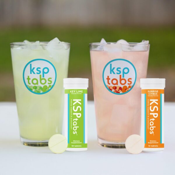 Tableta efervescente KSPtabs disuelta en agua