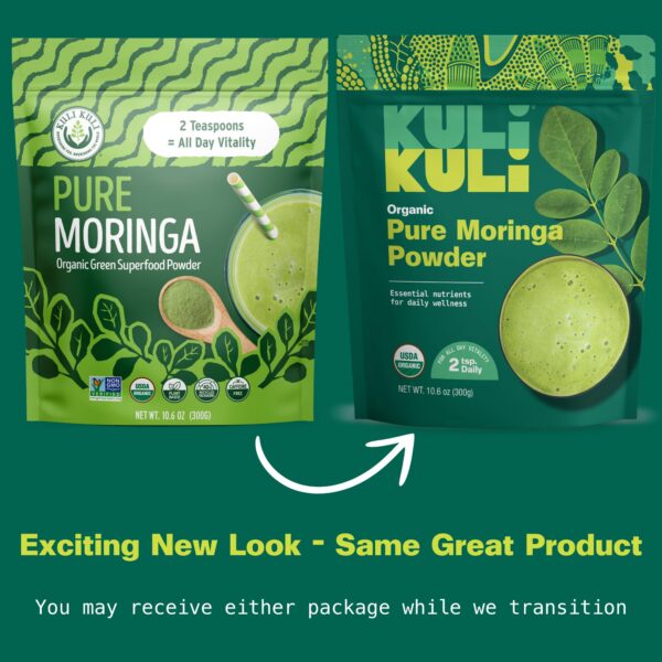 Polvo de moringa Kuli Kuli para batidos y comidas