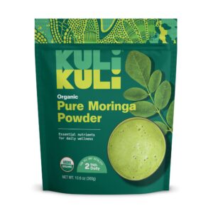 Paquete polvo orgánico de moringa Kuli Kuli 10.6 oz