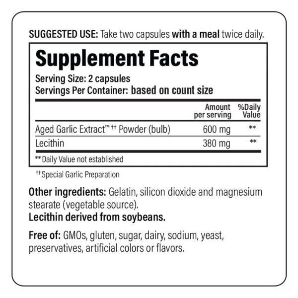Version 1.0.0 Paquete suplemento ajo maduro Kyolic 300 cápsulas