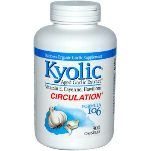 Kyolic fórmula 106 con ajo vitamina e y cayena 300 cápsulas