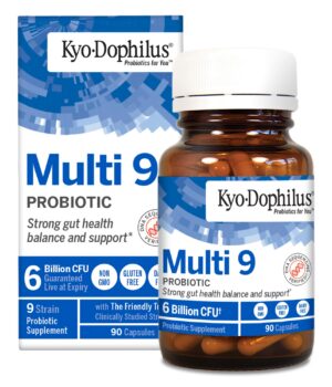 Kyolic Kyo-Dophilus Multi 9 frasco probiótico 90 cápsulas
