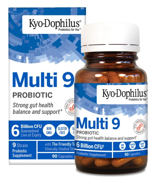 Version 1.0.0 Kyolic Kyo-Dophilus Multi 9 frasco probiótico 90 cápsulas