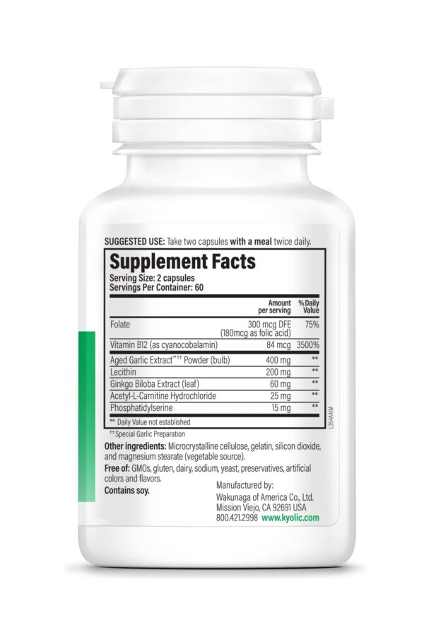 Version 1.0.0 Frascos Kyolic Neuro-Logic y empaque