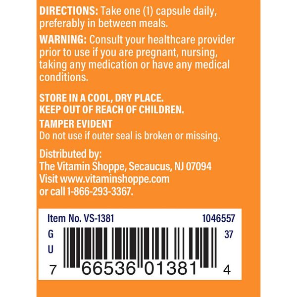 Frasco con cápsulas en estante