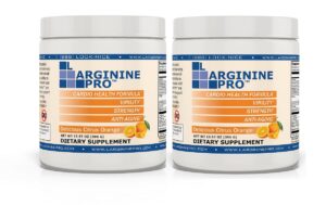 Frasco de L-ARGININE PRO polvo sabor naranja