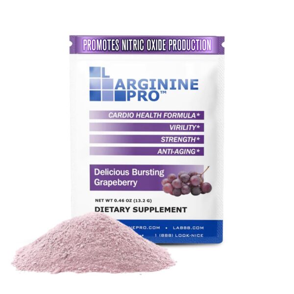 Polvo L-arginine Pro frente etiqueta