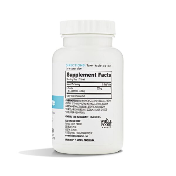 Frasco de L-Carnitina 500 mg 365 Whole Foods Market